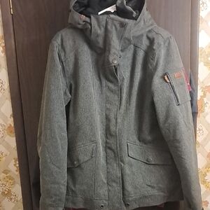 Roxy Women's extra large Gray Hooded Jacket winter